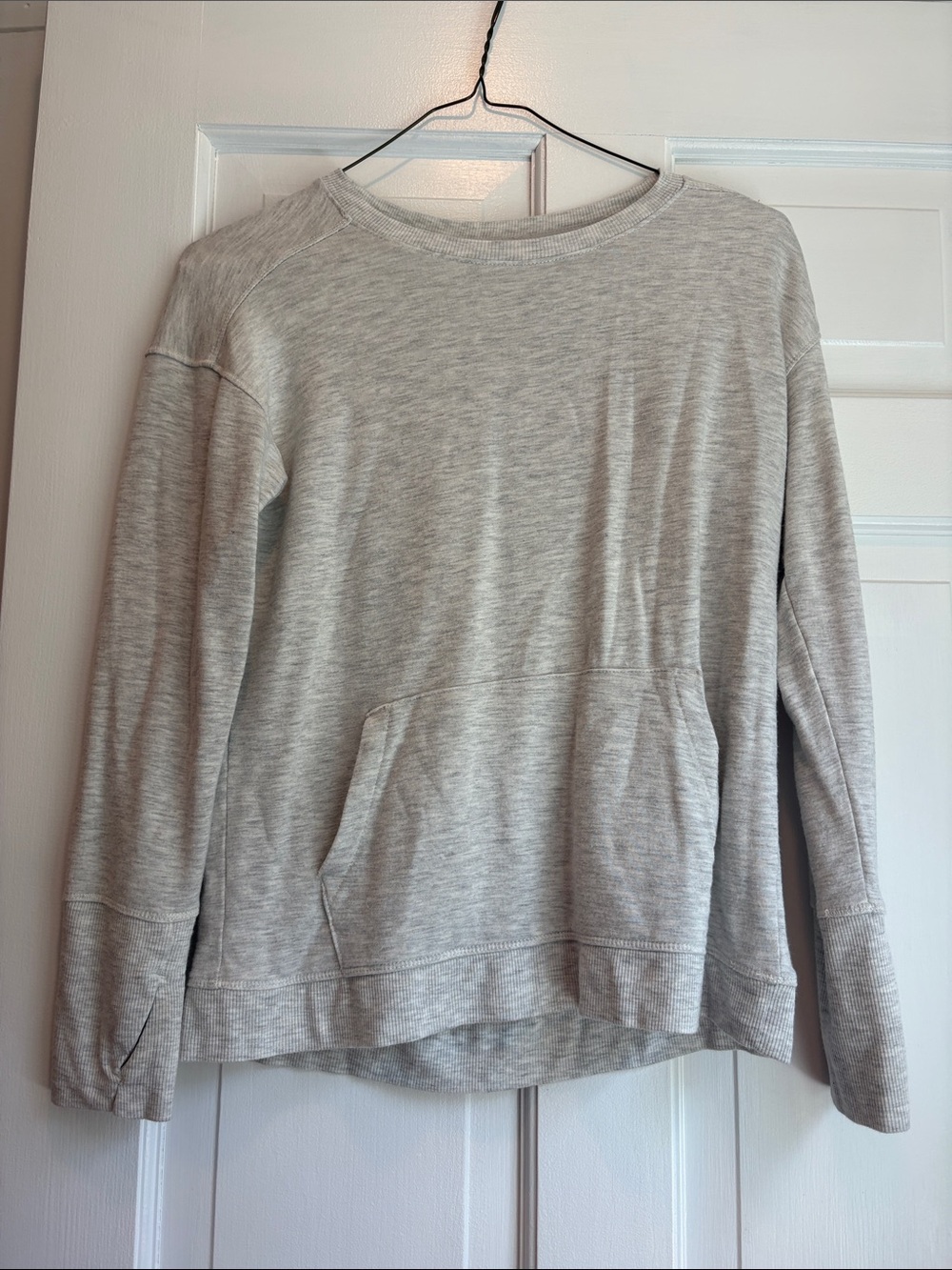 Light Heather Gray Pullover Sweatshirt Athleta Girl